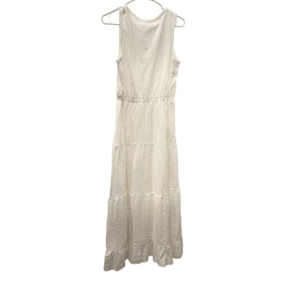 Splendid Northstar Tiered Cotton Buttons Down Maxi Dress In White.Size S - Picture 7 of 15